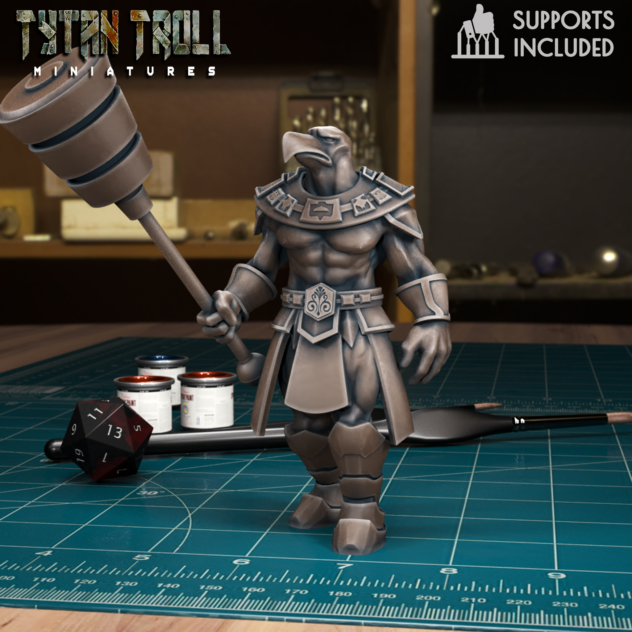 Amber Golem 01 [Pre-Supported]